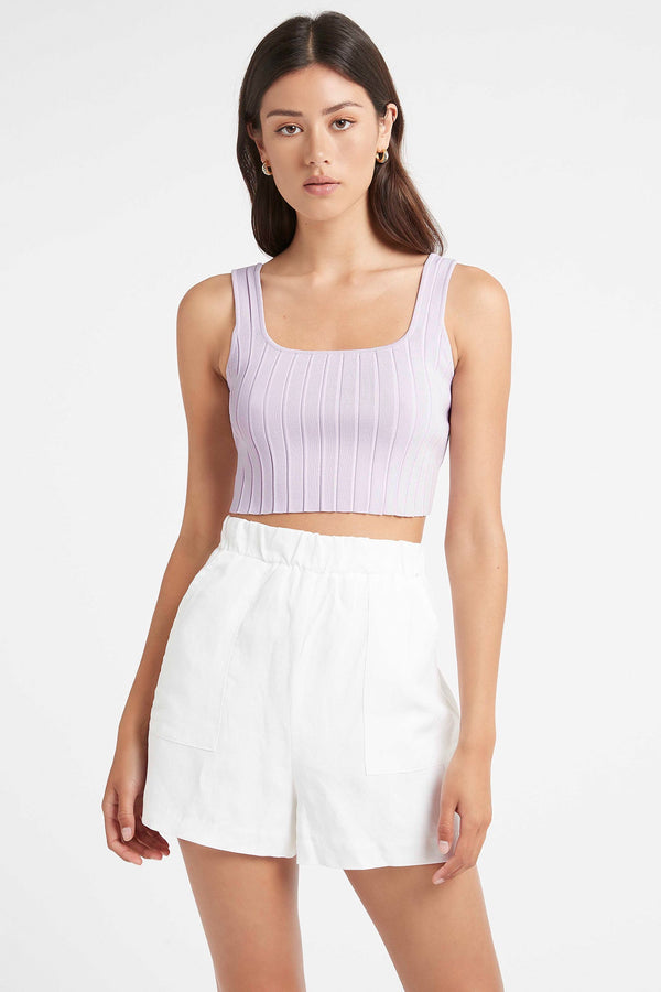 kookai Stirling Scoop Crop Lavender