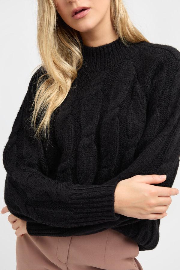 Kookai Suki Cable Knit Jumper Black