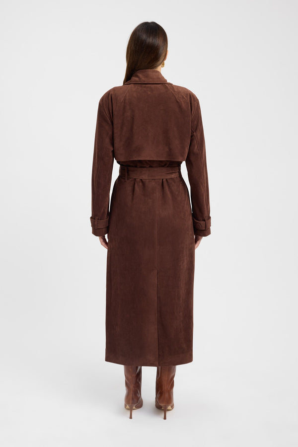 Kookai Suki Trench Coat Chocolate