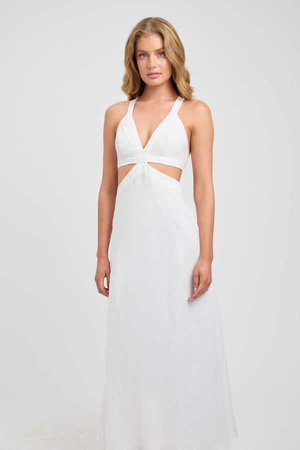 Kookai Tahiti Midi Dress White