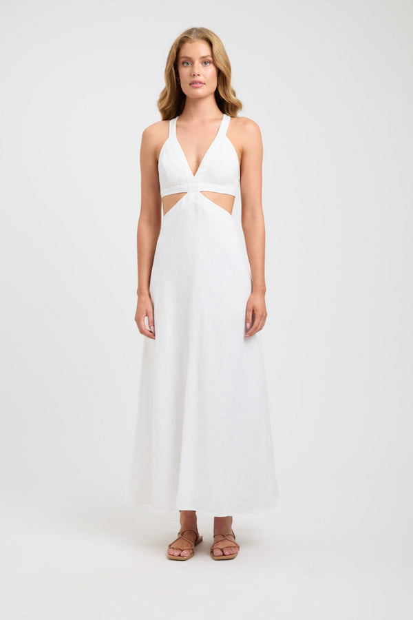kookai Tahiti Midi Dress White
