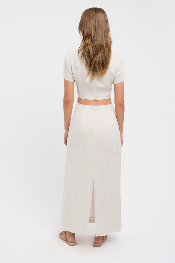 Kookai Tahiti Midi Skirt Wheat