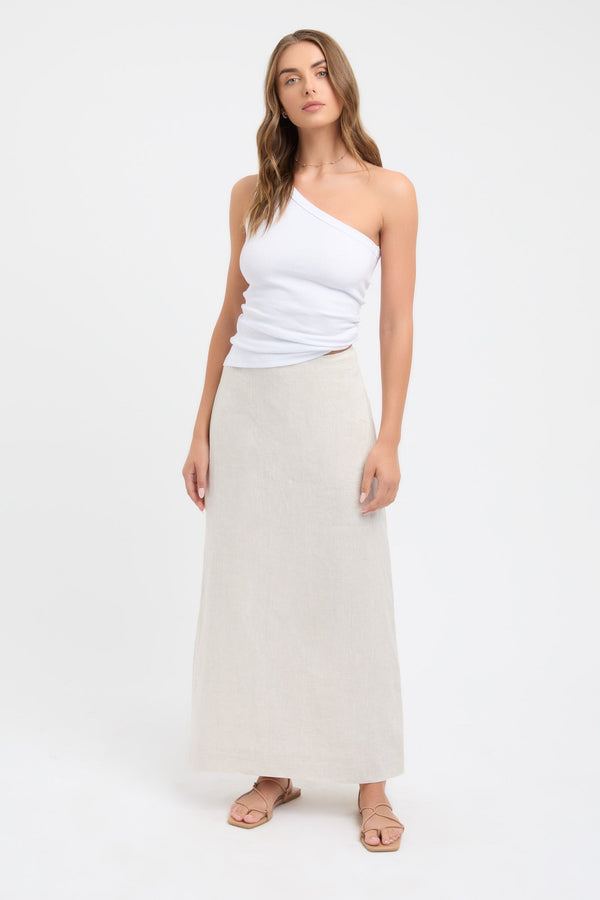 Kookai Tahiti Midi Skirt Wheat