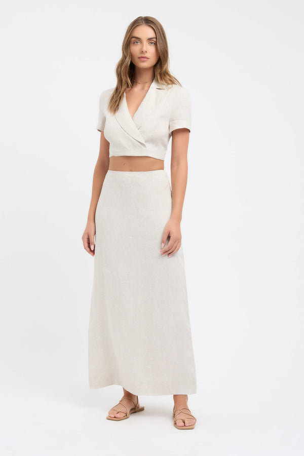 kookai Tahiti Midi Skirt Wheat