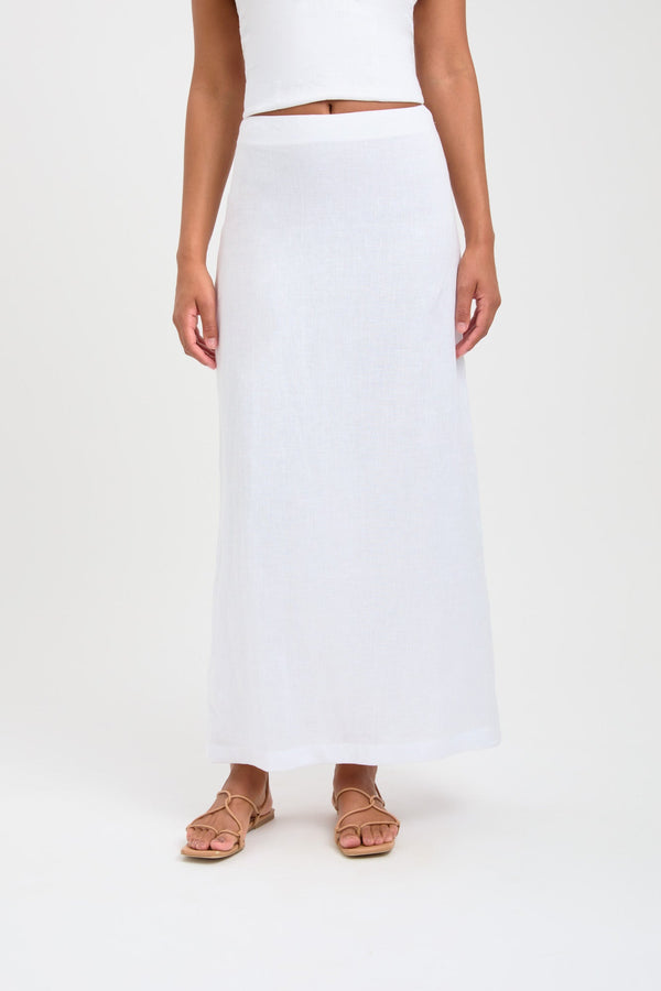 Kookai Tahiti Midi Skirt White