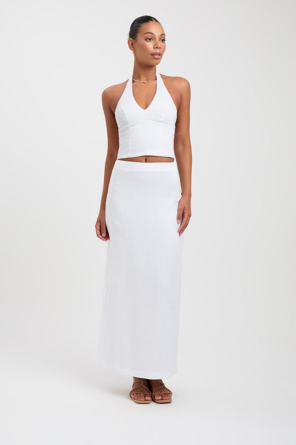 kookai Tahiti Midi Skirt White