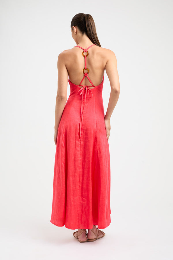 Kookai Tahiti Ring Back Dress Candy Red