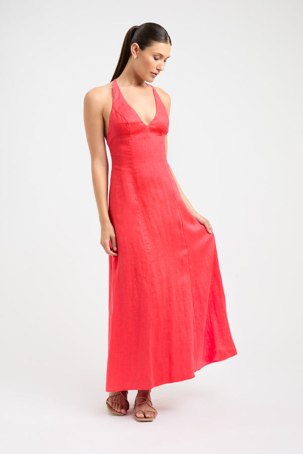 Kookai Tahiti Ring Back Dress Candy Red