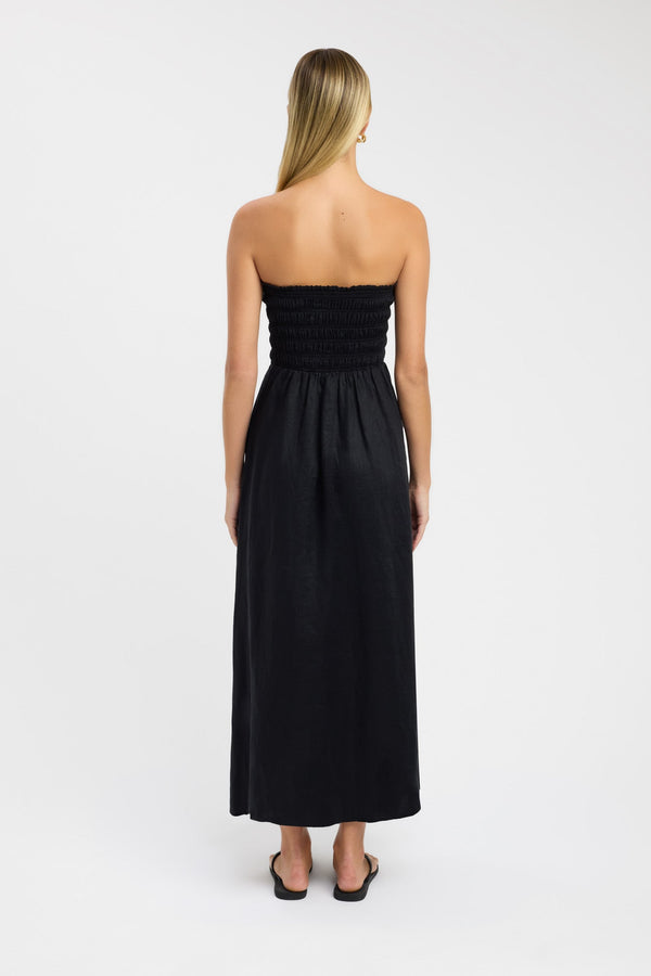 Kookai Tahiti Shirred Dress Black