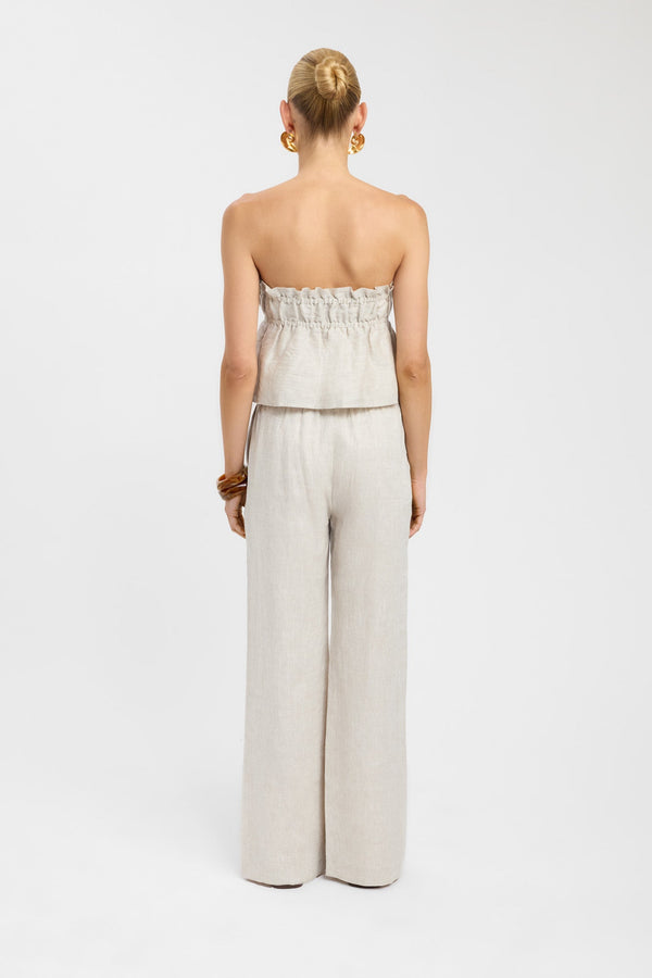 Kookai Tahiti Shirred Top Wheat