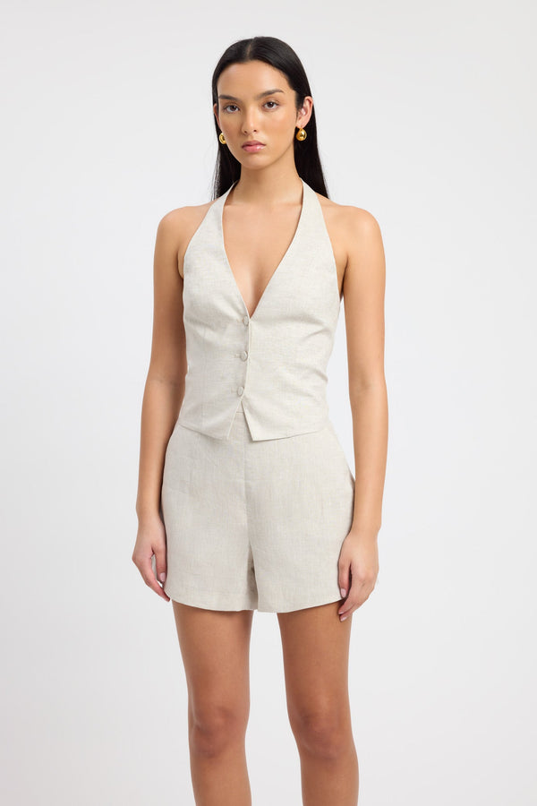 Kookai Tahiti Vest Top Wheat
