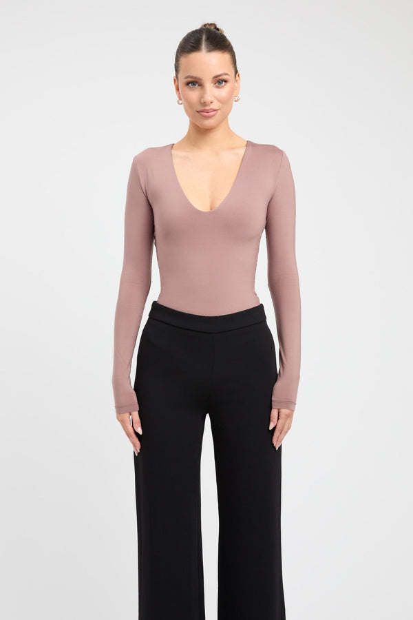 Kookai Tahnee Bodysuit Deep Taupe