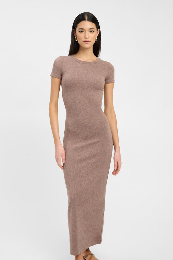 Kookai Taleen Tee Dress Porcino Marle