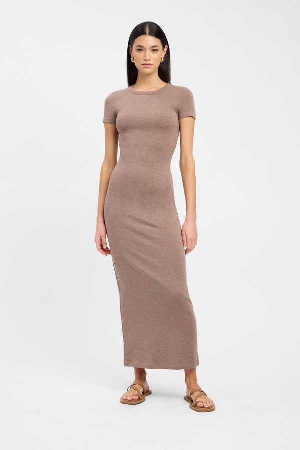 kookai Taleen Tee Dress Porcino Marle