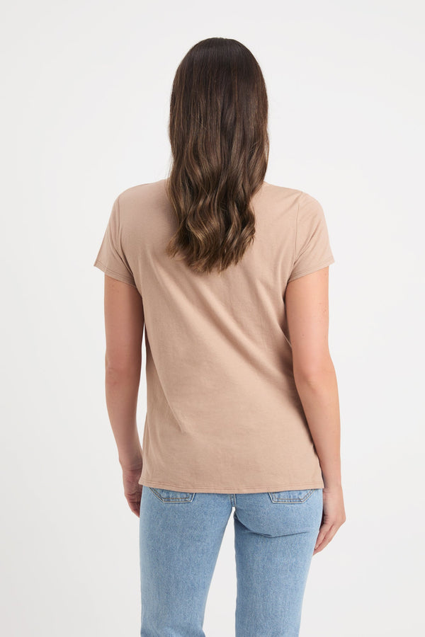 Kookai Tali Logo Tee Truffle