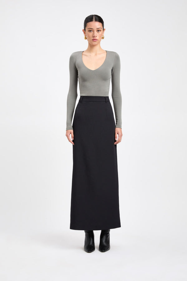 kookai Tallie Long Sleeve Top Agave Green