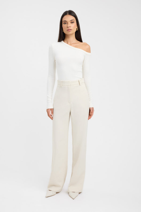 kookai Tampa Long Sleeve Top Coconut Milk