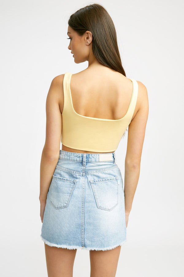 Kookai Tanya Crop Lemon Zelous