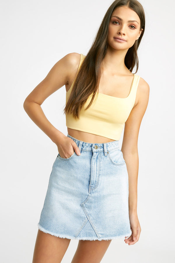 kookai Tanya Crop Lemon Zelous