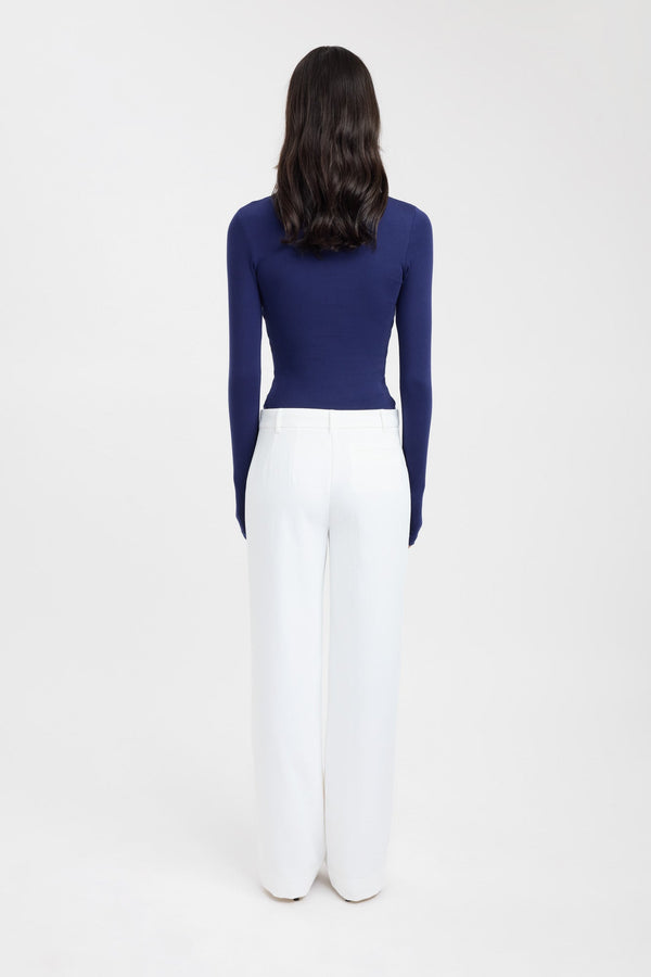 Kookai Tara Long Sleeve Top Navy