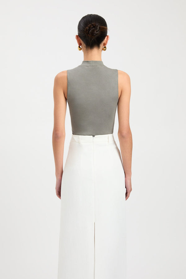 Kookai Tara Tank Bodysuit Agave Green