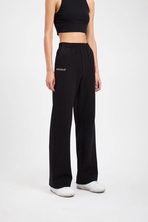 Kookai Tate Wide Leg Track Pant Black
