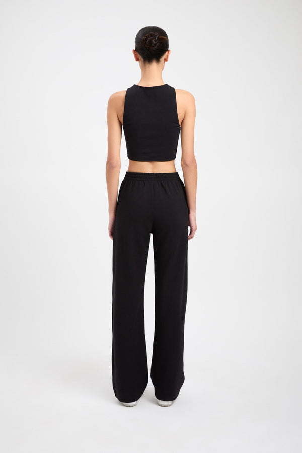 Kookai Tate Wide Leg Track Pant Black