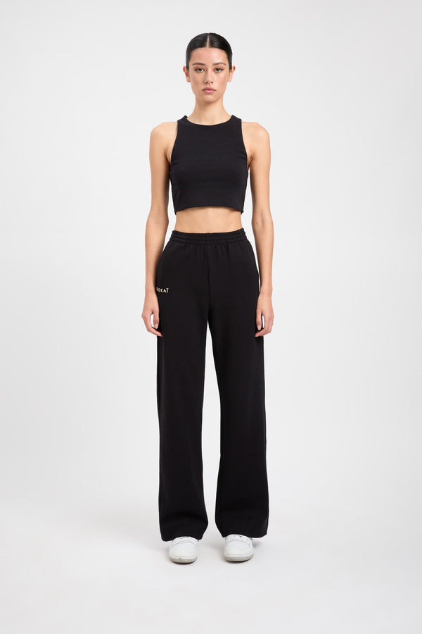 kookai Tate Wide Leg Track Pant Black