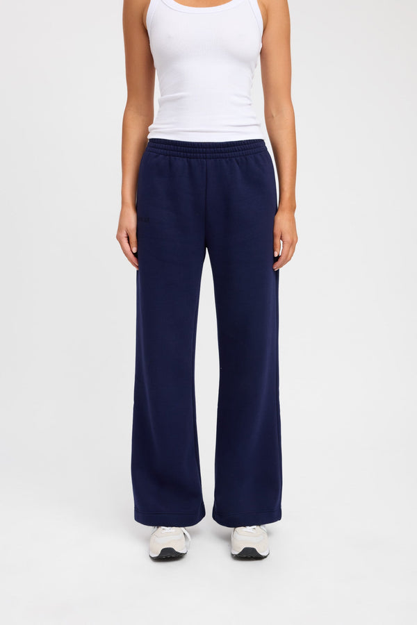 Kookai Tate Wide Leg Track Pant Navy