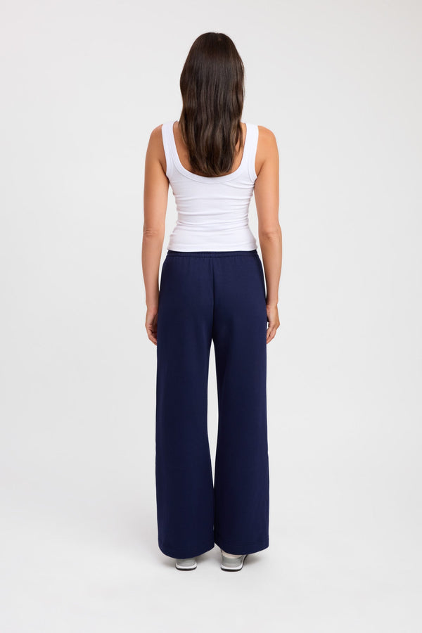 Kookai Tate Wide Leg Track Pant Navy