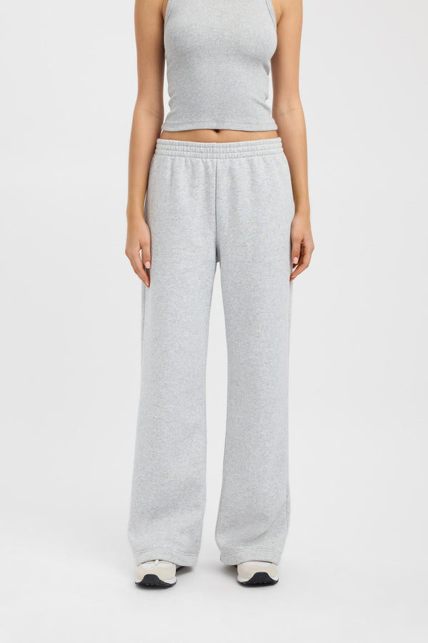 Kookai Tate Wide Leg Trackpant Dark Grey Marle