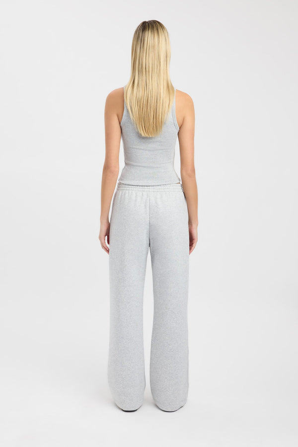 Kookai Tate Wide Leg Trackpant Dark Grey Marle