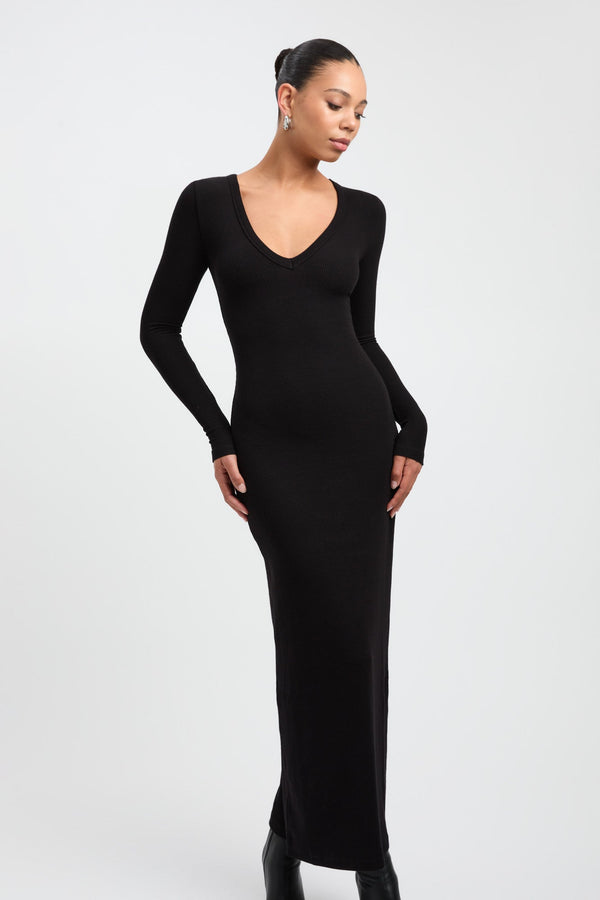 Kookai Tatum Vee Dress Black