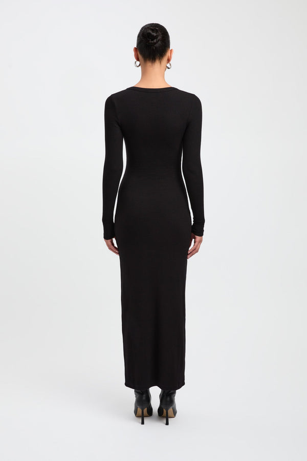 Kookai Tatum Vee Dress Black