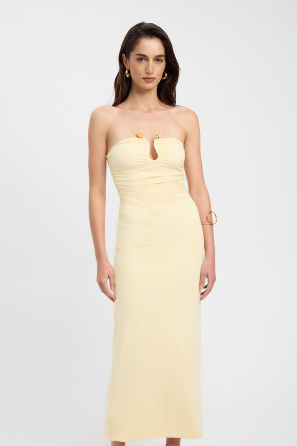 Kookai Tayla Trim Maxi Dress Butter