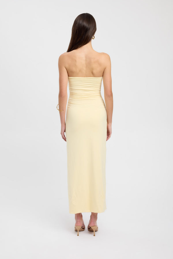 Kookai Tayla Trim Maxi Dress Butter