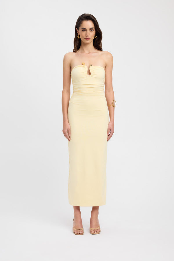 kookai Tayla Trim Maxi Dress Butter