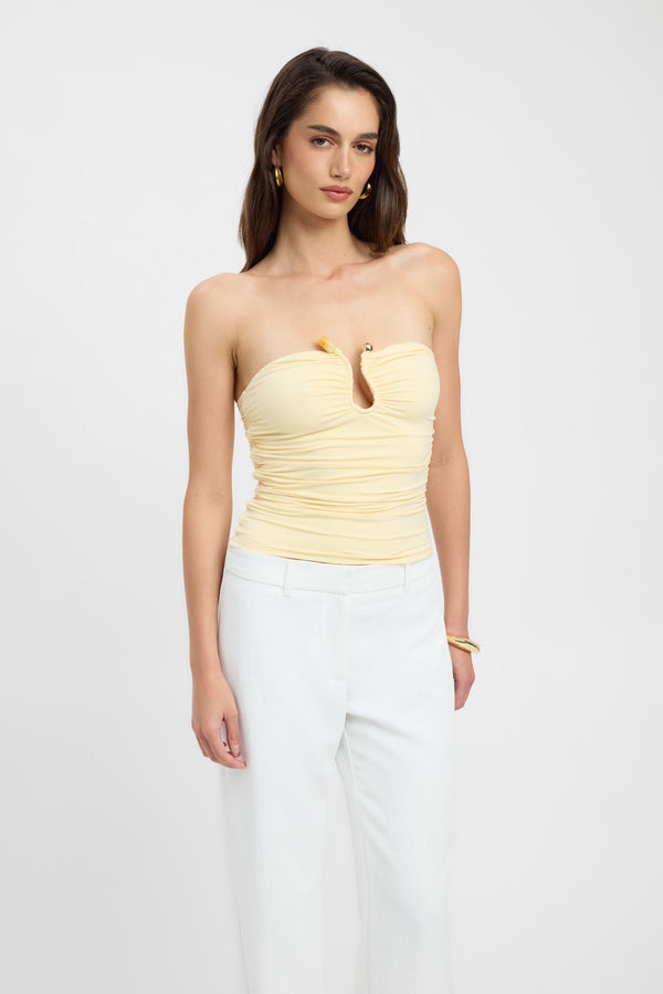 Kookai Tayla Trim Top Butter