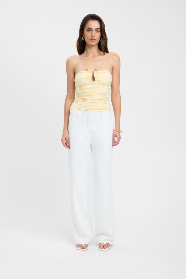 kookai Tayla Trim Top Butter