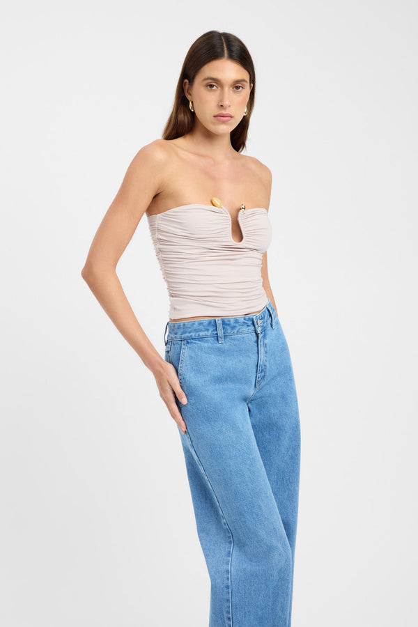 Kookai Tayla Trim Top Moonlight