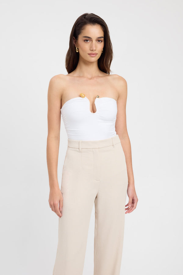 Kookai Tayla Trim Top White