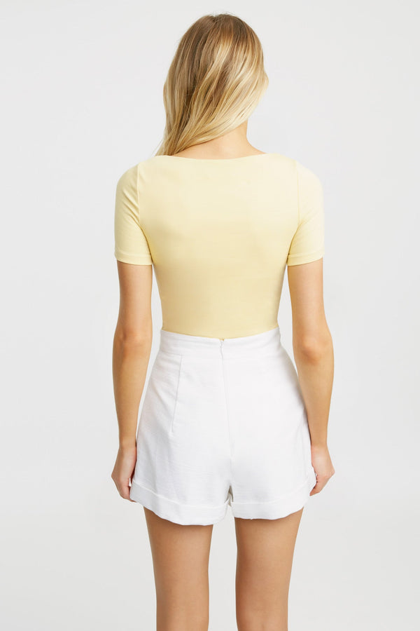 Kookai Taylor Tee Lemon Zelous