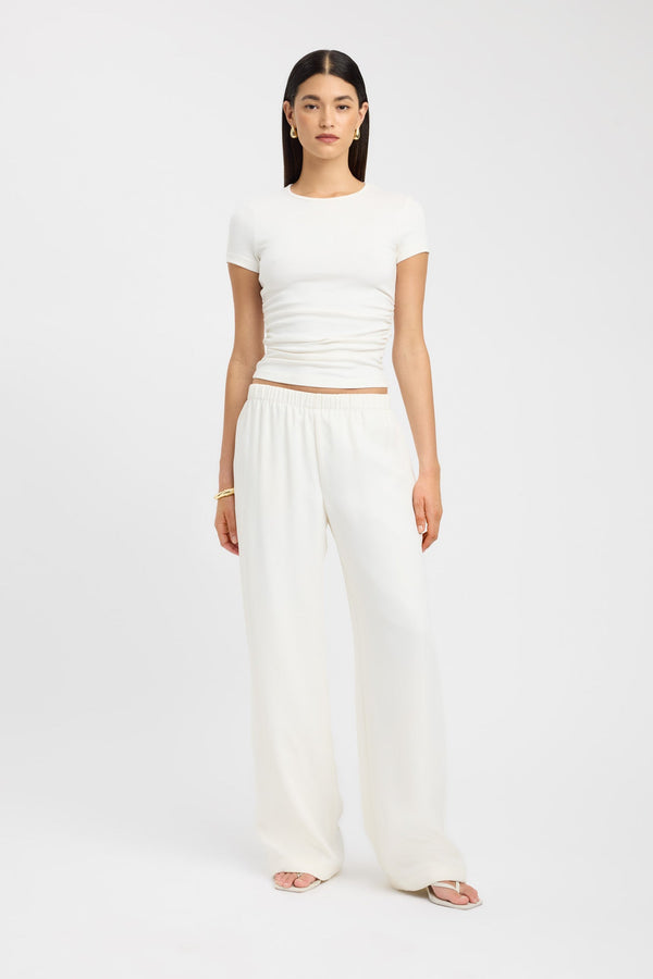 kookai Til Rouched Tee Coconut Milk