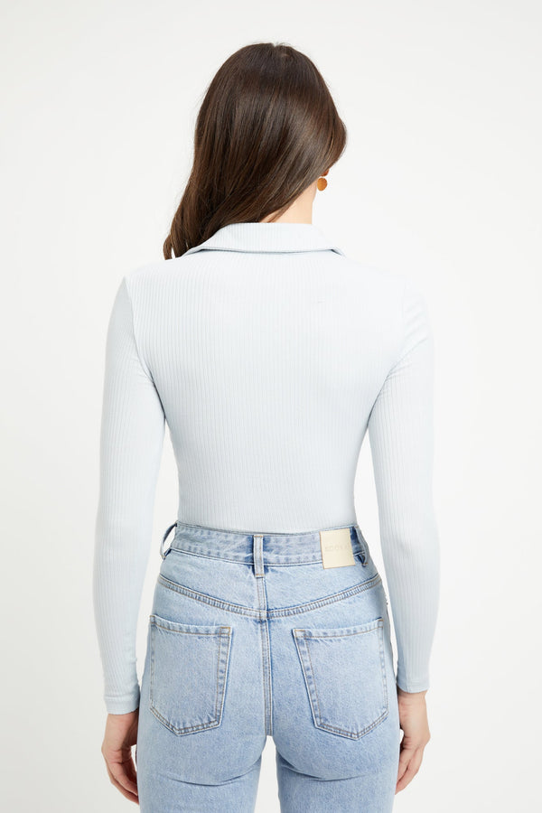 Kookai Tilly Zip Top Ash Blue