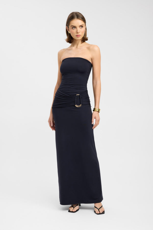 kookai Torin Trim Maxi Dress Black