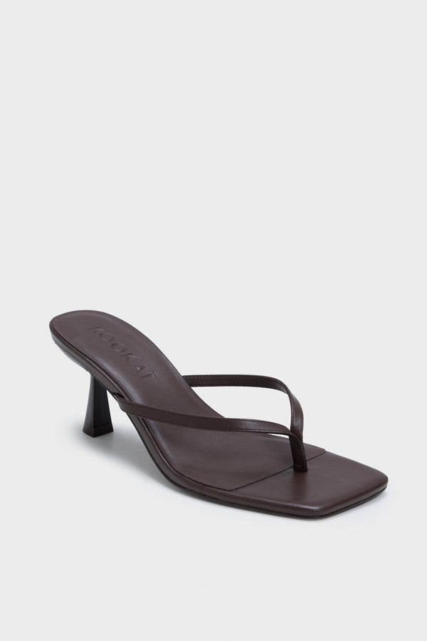 kookai Tova Thong Heel Chocolate