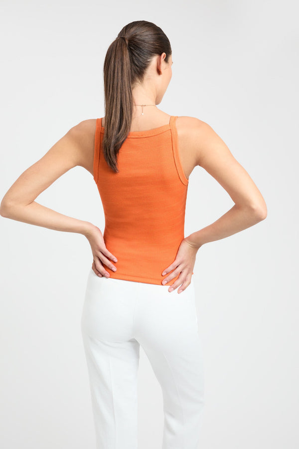 Kookai Treloar Tank Citrus Orange Marle