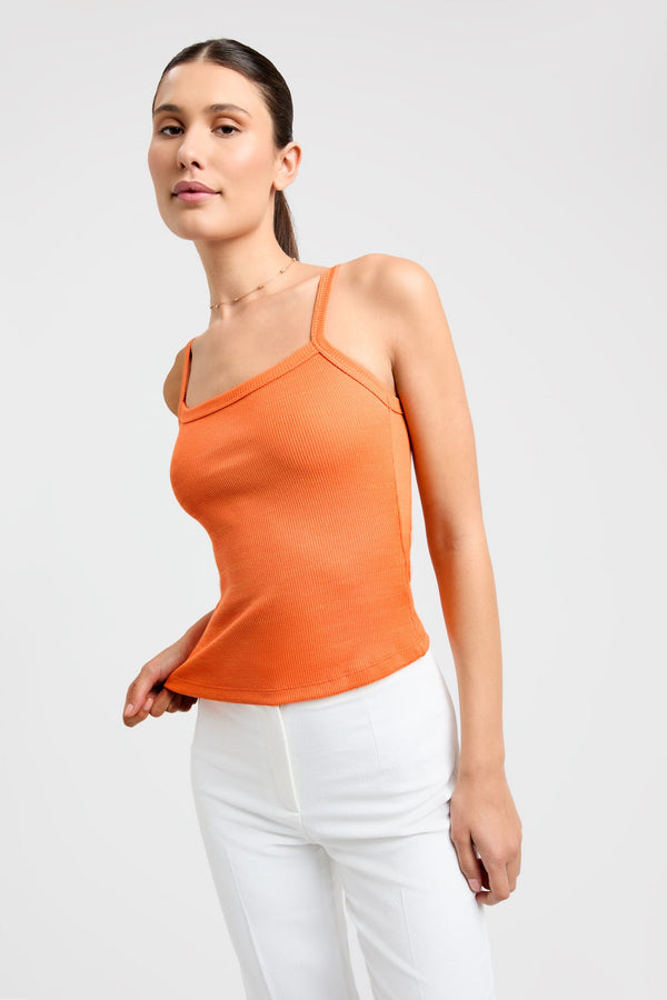 kookai Treloar Tank Citrus Orange Marle