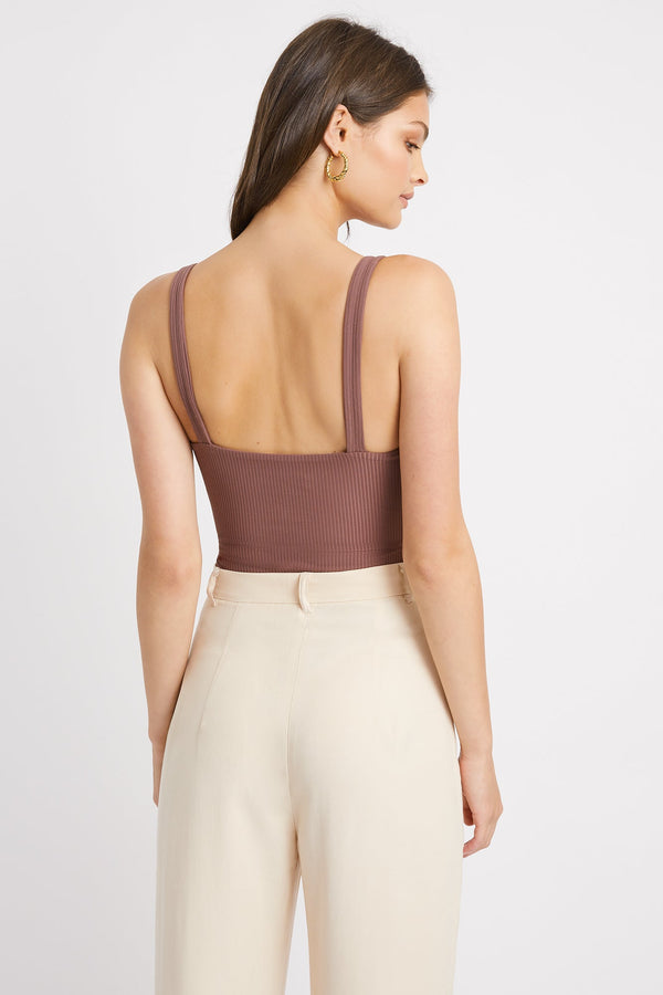 Kookai Trove Bodysuit Brunette
