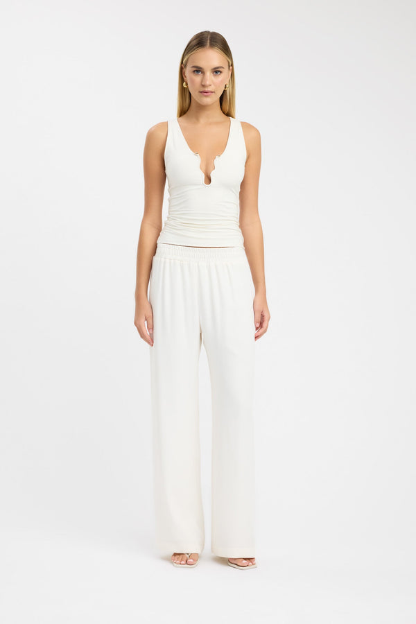 kookai Trove Trim Top Coconut Milk